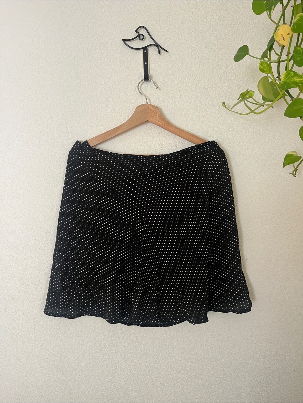 Brandy Melville Black Polka Dot Skirt